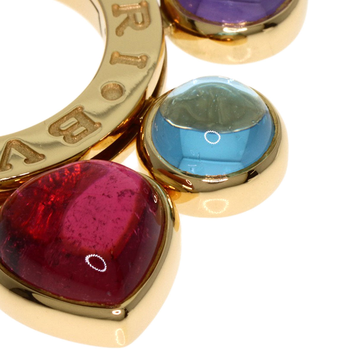 BVLGARI allegra multicolor stone Pendant top K18 Yellow Gold Ladies [Used]