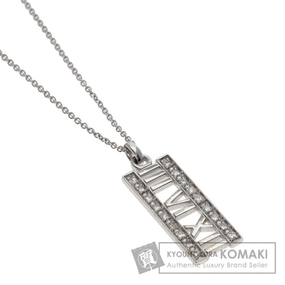 TIFFANY&Co. Atlas bar Diamond Necklace K18 White Gold Ladies [Used]