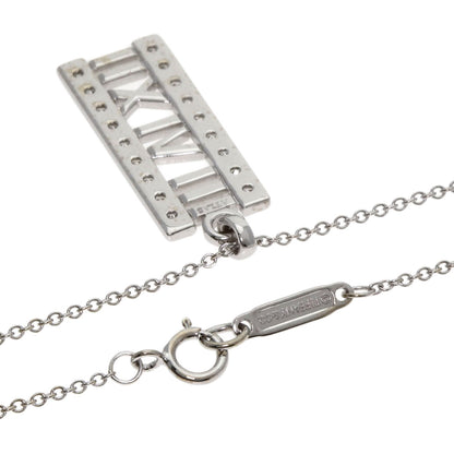 TIFFANY&Co. Atlas bar Diamond Necklace K18 White Gold Ladies [Used]