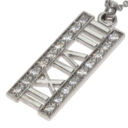 TIFFANY&Co. Atlas bar Diamond Necklace K18 White Gold Ladies [Used]