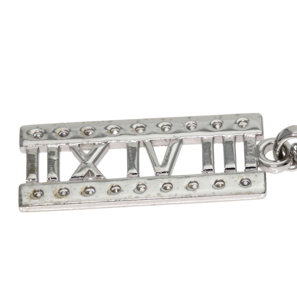 TIFFANY&Co. Atlas bar Diamond Necklace K18 White Gold Ladies [Used]