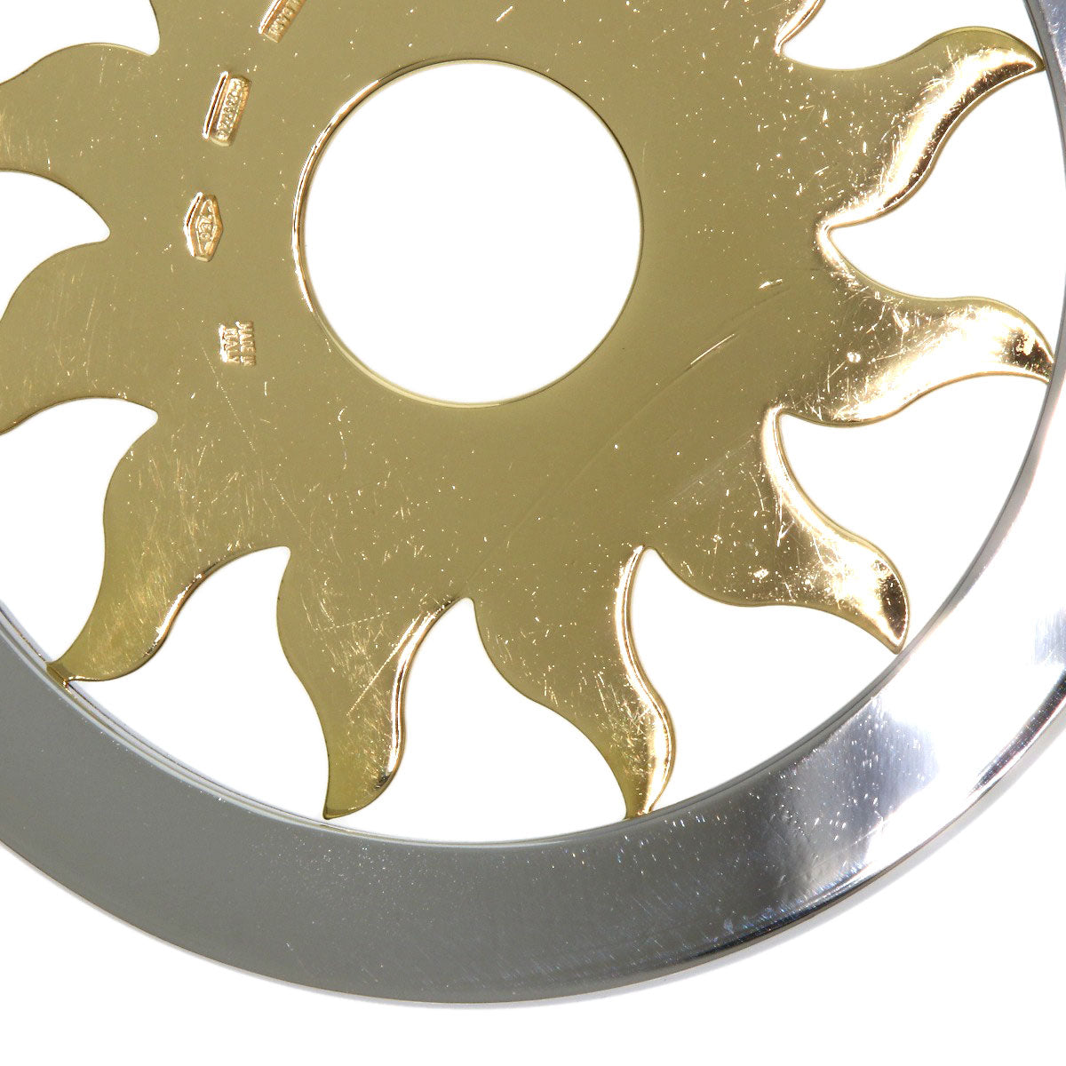 BVLGARI Tondosan Large TOP Pendant top Stainless Steel 18K Yellow Goldmens [Used]