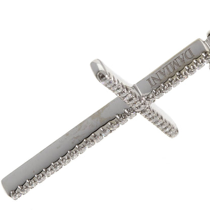 Damiani Mystery Cross Diamond Necklace K18 White Gold Ladies [Used]