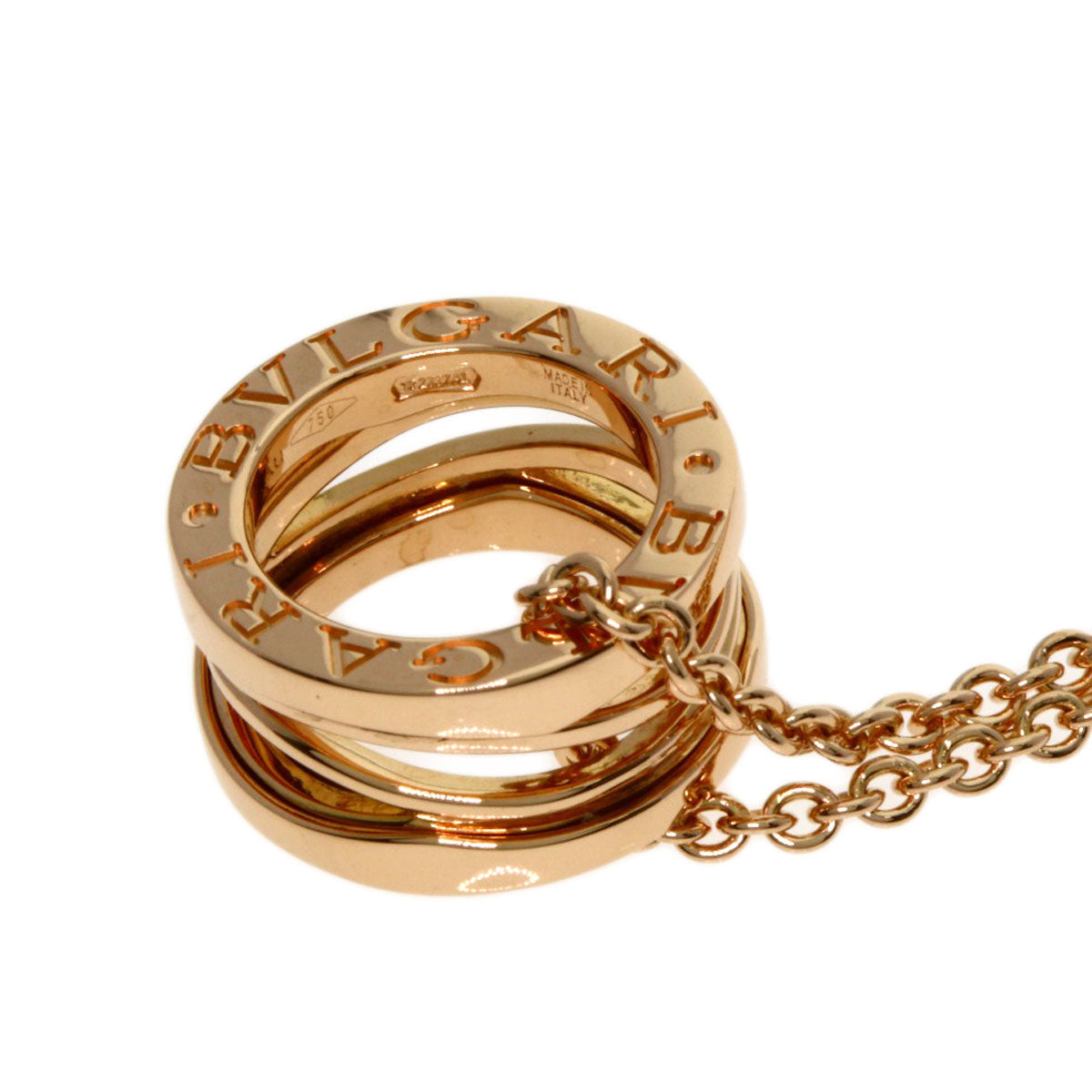 BVLGARI B.zero1 Legend Necklace K18 Pink Gold Ladies [Used]