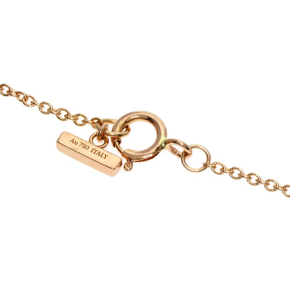 TIFFANY&Co. T TWO Circle Shell Diamond Necklace K18 Pink Gold Ladies [Used]