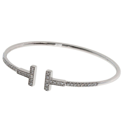 TIFFANY&Co. TWire Diamond Bracelet K18 White Gold Ladies [Used]