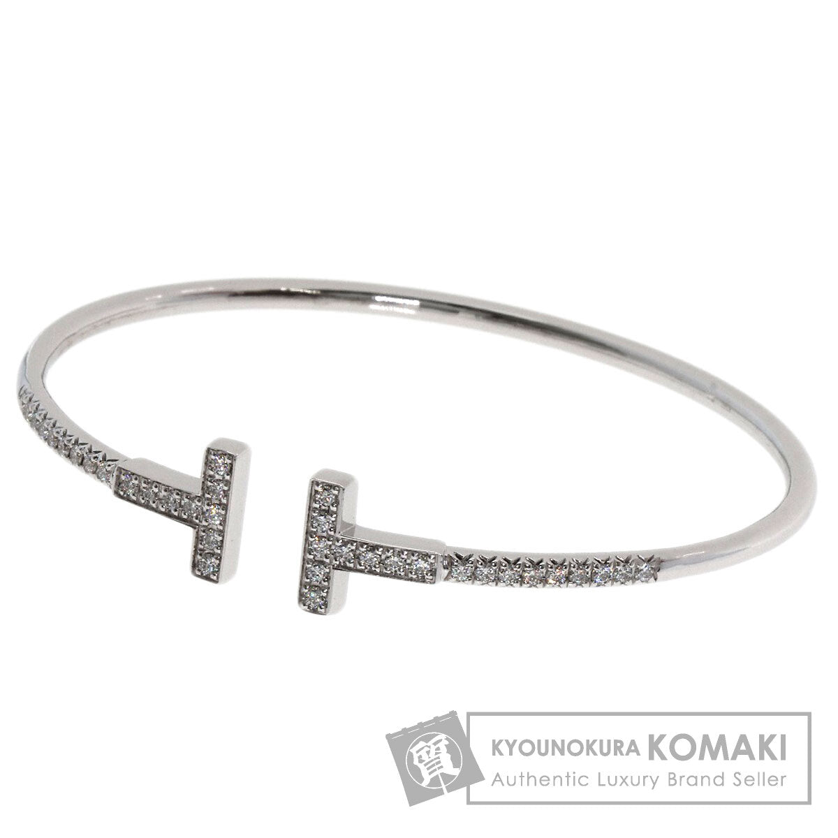 TIFFANY&Co. TWire Diamond Bracelet K18 White Gold Ladies [Used]