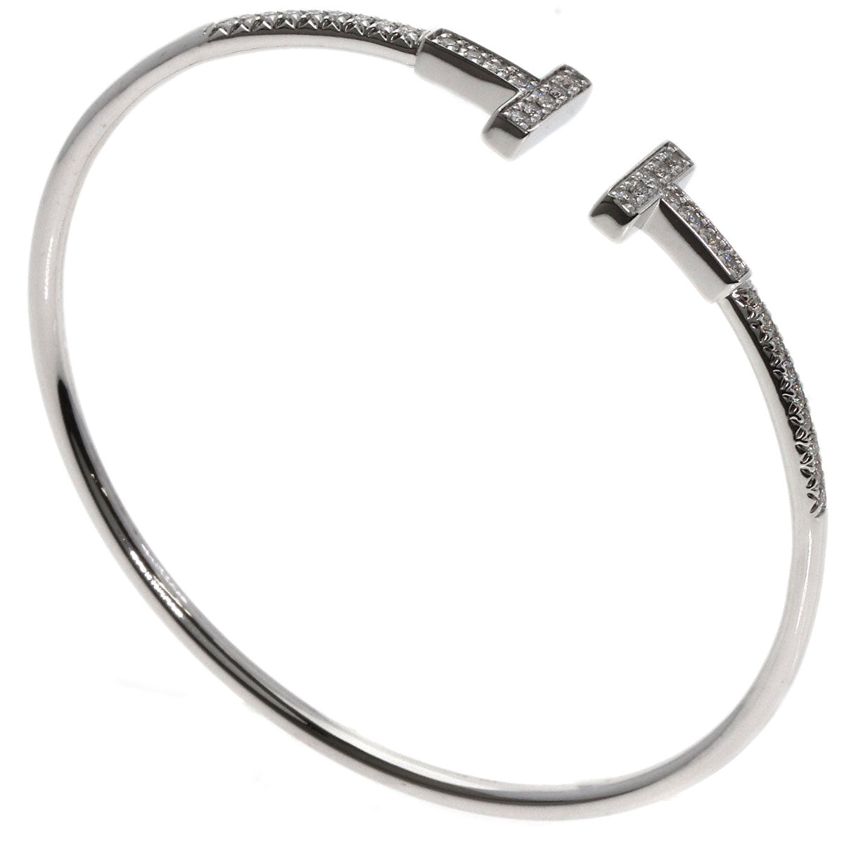 TIFFANY&Co. TWire Diamond Bracelet K18 White Gold Ladies [Used]