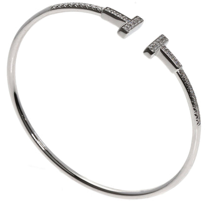 TIFFANY&Co. TWire Diamond Bracelet K18 White Gold Ladies [Used]