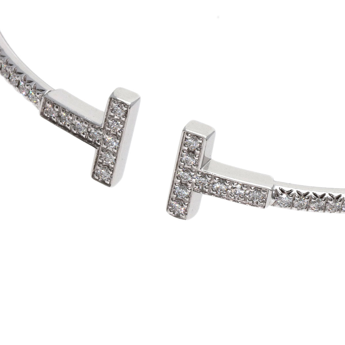 TIFFANY&Co. TWire Diamond Bracelet K18 White Gold Ladies [Used]