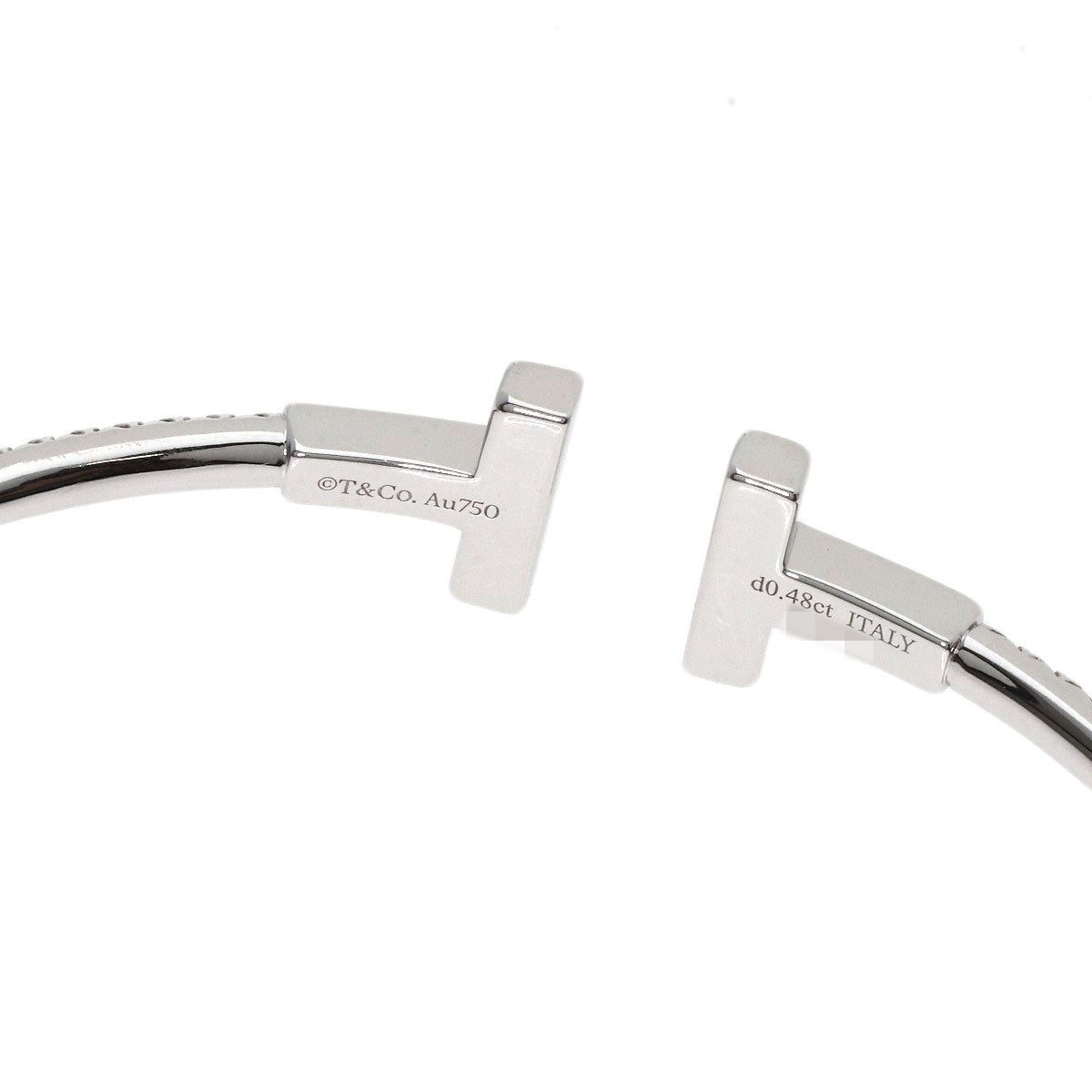 TIFFANY&Co. TWire Diamond Bracelet K18 White Gold Ladies [Used]