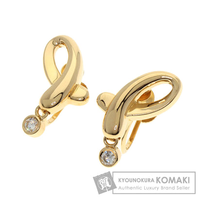 TASAKI 1P Diamond Earring K18 Yellow Gold Ladies [Used]