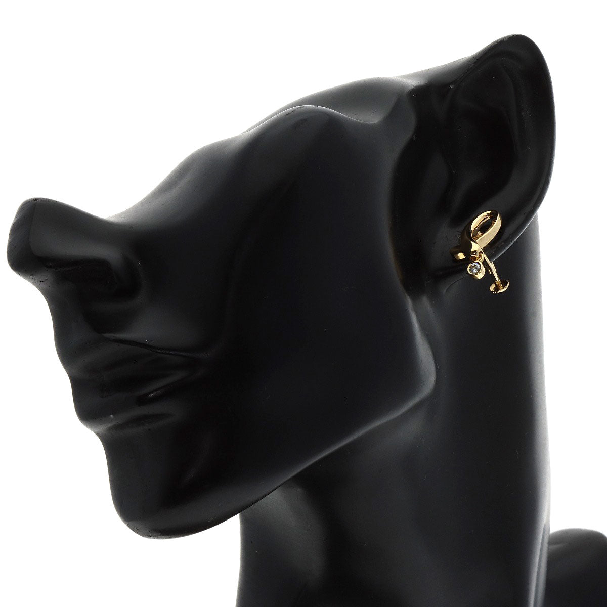 TASAKI 1P Diamond Earring K18 Yellow Gold Ladies [Used]