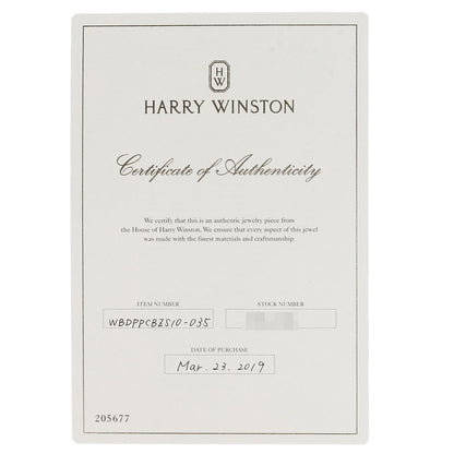 HARRY WINSTON Princess Cut Wedding Diamond Ring Platinum PT950 Ladies [Used]