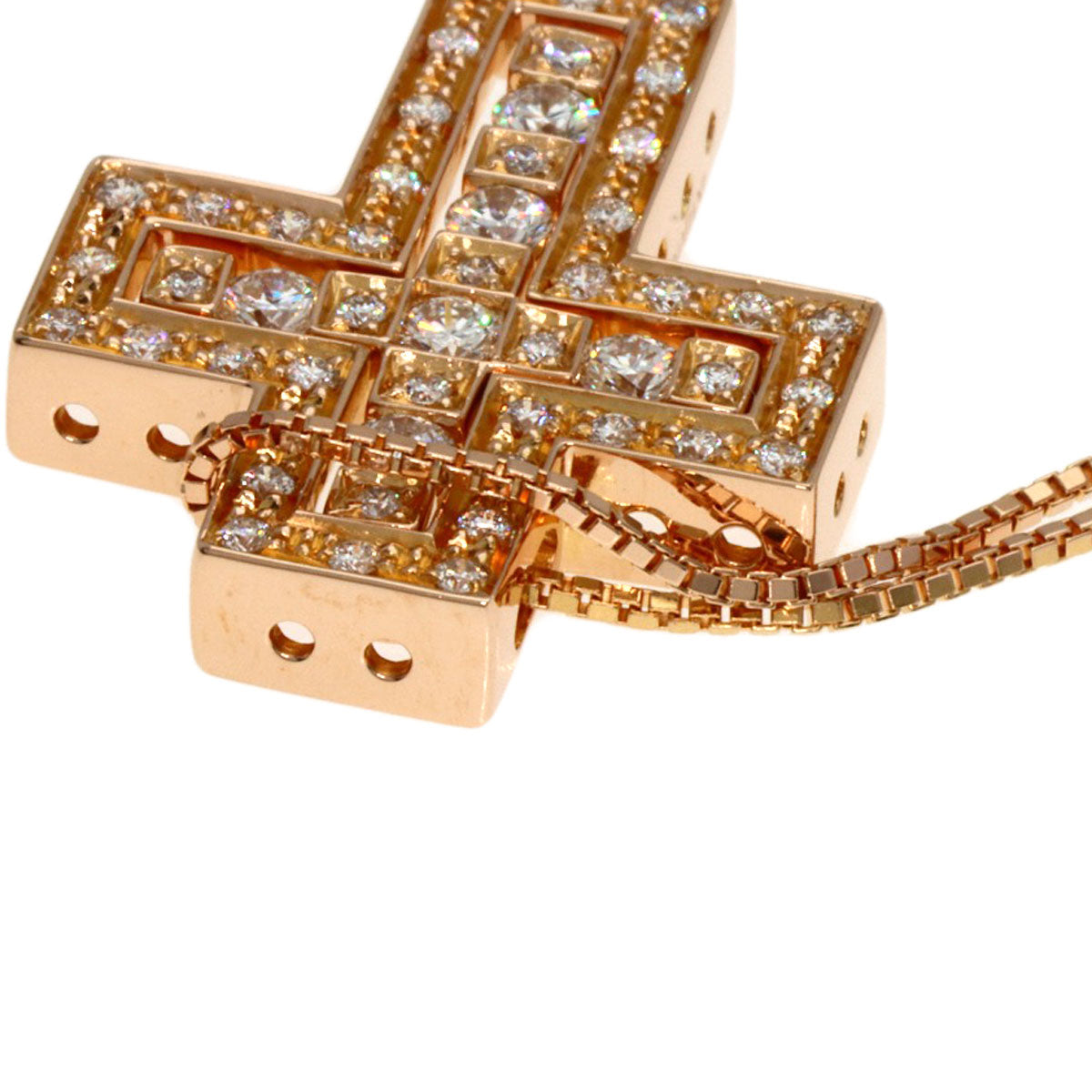 Damiani Belle Epoque SM Diamond Necklace K18 Pink Gold Ladies [Used]