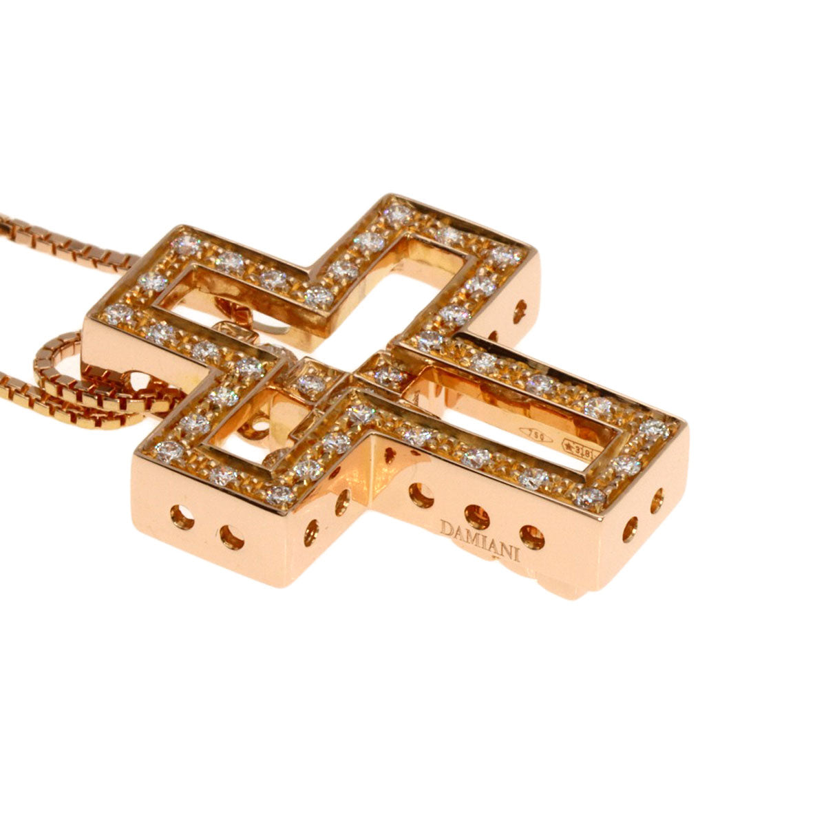 Damiani Belle Epoque SM Diamond Necklace K18 Pink Gold Ladies [Used]
