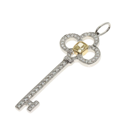 TIFFANY&Co. Crown Key Yellow Diamond Diamond Pendant top Platinum PT950 18K Yellow GoldLadies [Used]