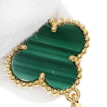 Van Cleef & Arpels Vintage Alhambra 10P Malachite Necklace K18 Yellow Gold Ladies [Used]