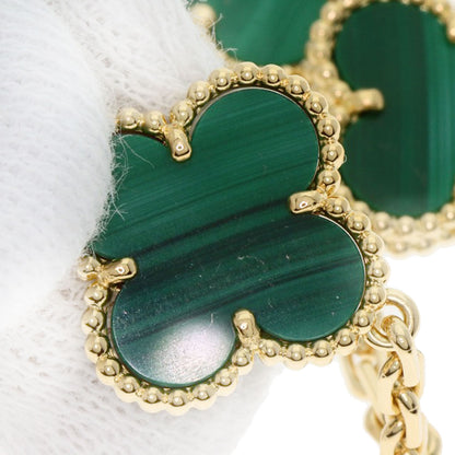 Van Cleef & Arpels Vintage Alhambra 10P Malachite Necklace K18 Yellow Gold Ladies [Used]