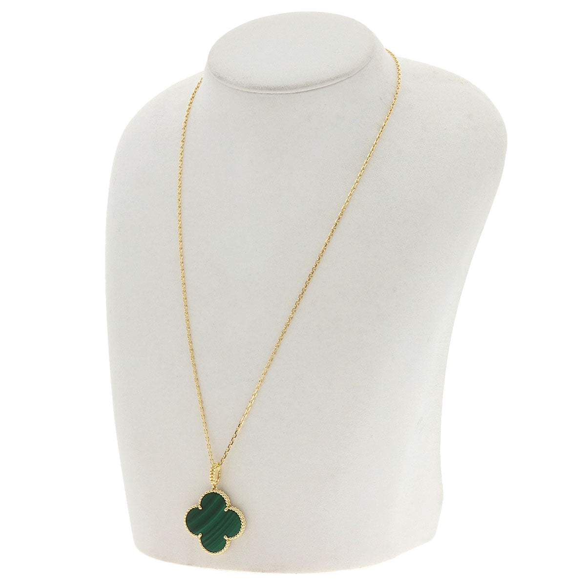 Van Cleef & Arpels Magic Alhambra Malachite Long 35.4" Necklace K18 Yellow Gold Ladies [Used]