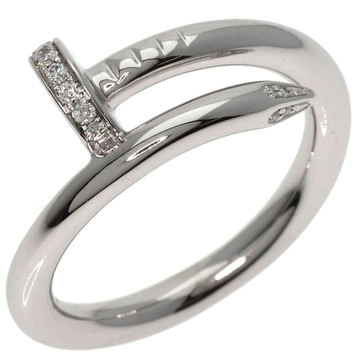 CARTIER   Juste un Clou Classic Model Diamond #56 Ring  K18 White Gold Ladies [Used]