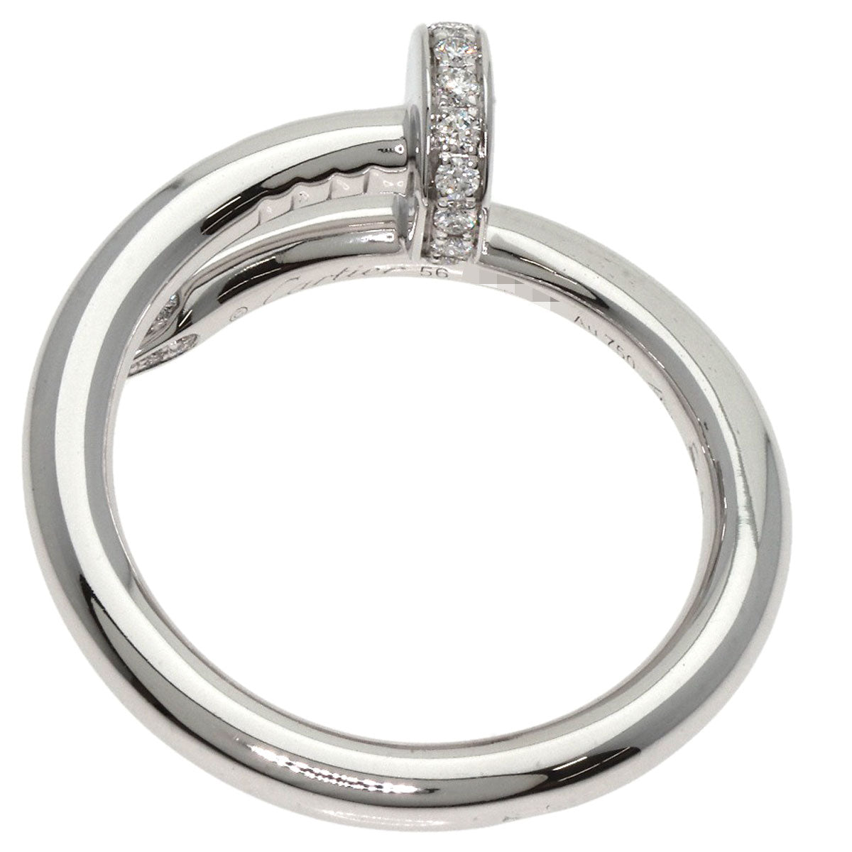 CARTIER   Juste un Clou Classic Model Diamond #56 Ring  K18 White Gold Ladies [Used]
