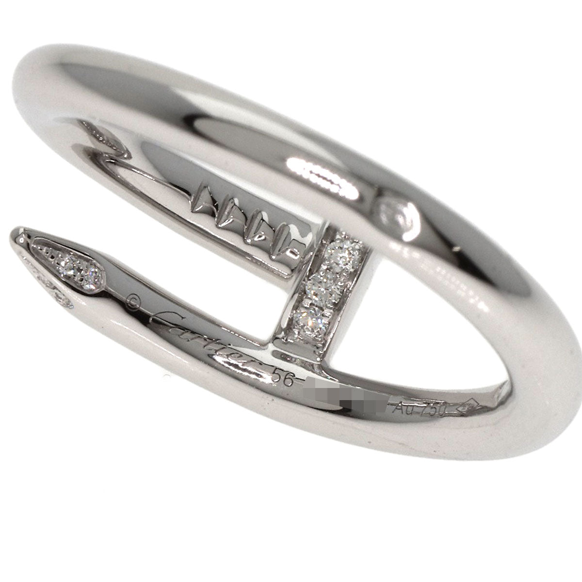 CARTIER   Juste un Clou Classic Model Diamond #56 Ring  K18 White Gold Ladies [Used]