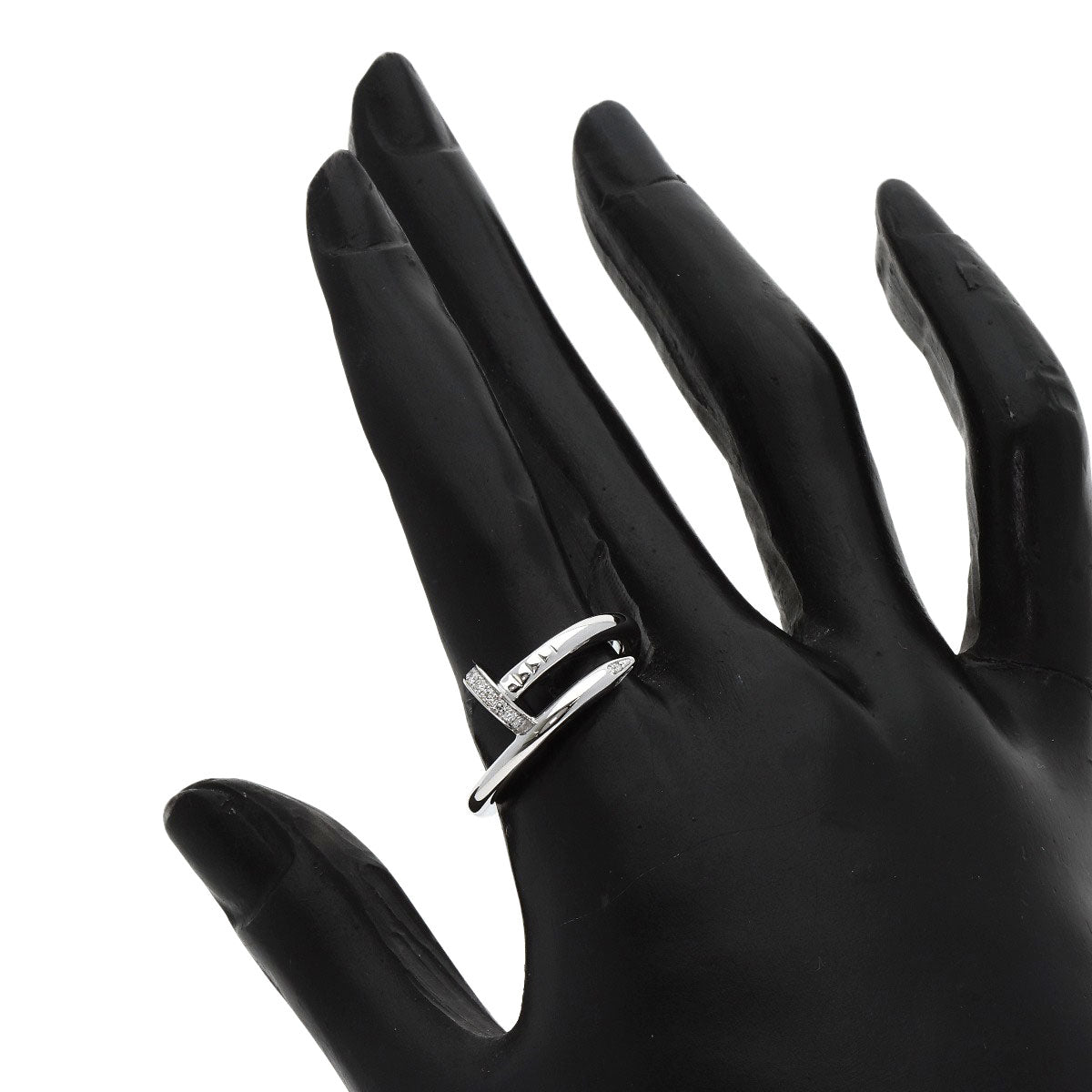CARTIER   Juste un Clou Classic Model Diamond #56 Ring  K18 White Gold Ladies [Used]