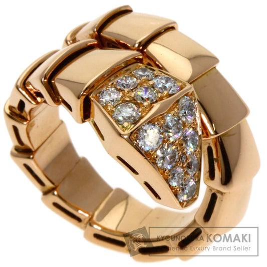 BVLGARI Serpenti Viper Diamond M Ring K18 Pink Gold Ladies [Used]