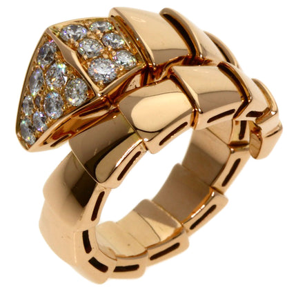 BVLGARI Serpenti Viper Diamond M Ring K18 Pink Gold Ladies [Used]