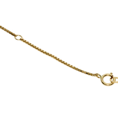 CELINE Logo Circle Diamond Necklace K18 Yellow Gold Ladies [Used]