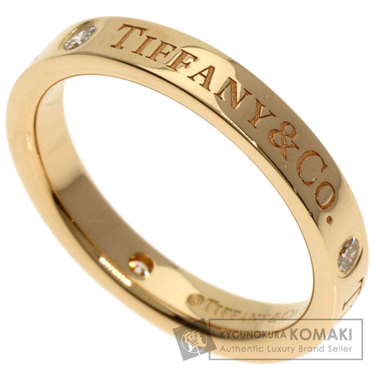 TIFFANY&Co. Flat Band 3P Diamond Ring K18 Pink Gold Ladies [Used]