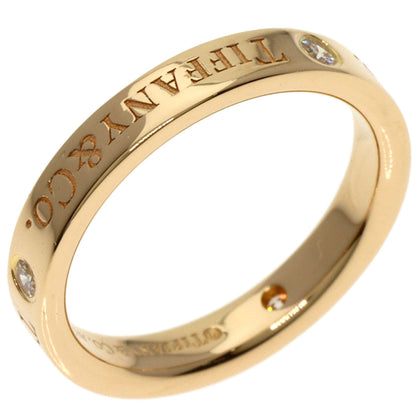 TIFFANY&Co. Flat Band 3P Diamond Ring K18 Pink Gold Ladies [Used]