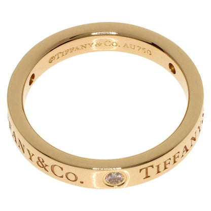 TIFFANY&Co. Flat Band 3P Diamond Ring K18 Pink Gold Ladies [Used]