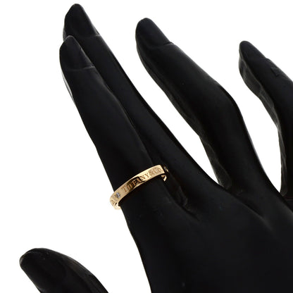 TIFFANY&Co. Flat Band 3P Diamond Ring K18 Pink Gold Ladies [Used]