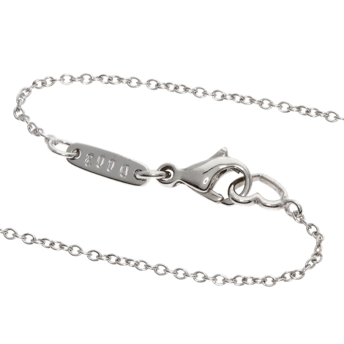 Ponte Vecchio Initial Y Diamond Necklace K18 White Gold Ladies [Used]