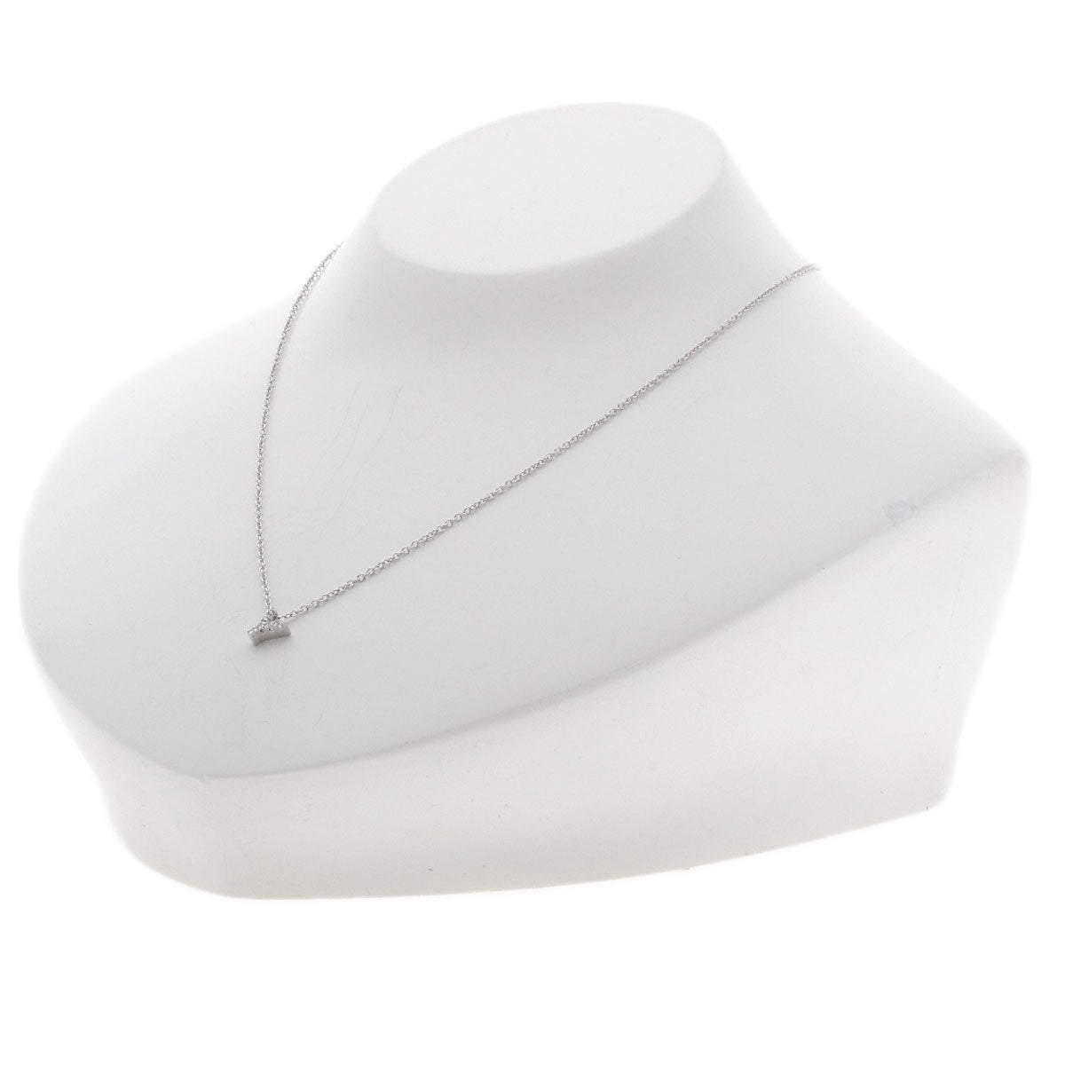 Ponte Vecchio Initial Y Diamond Necklace K18 White Gold Ladies [Used]