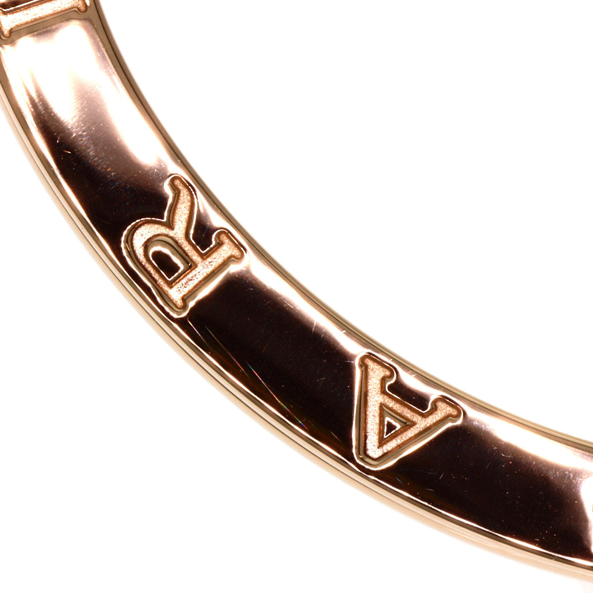 BVLGARI B.zero1 M White Ceramic Bracelet K18 Pink Gold Ladies [Used]