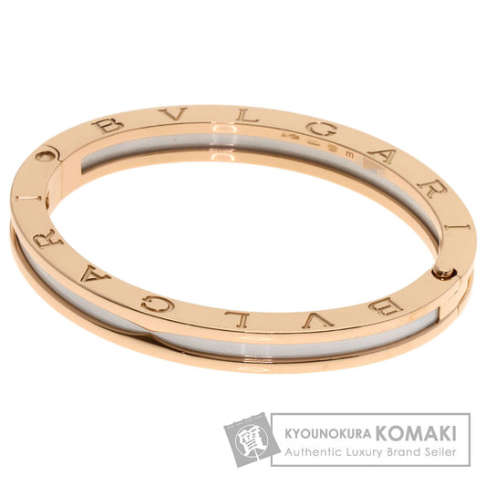 BVLGARI B.zero1 M White Ceramic Bracelet K18 Pink Gold Ladies [Used]