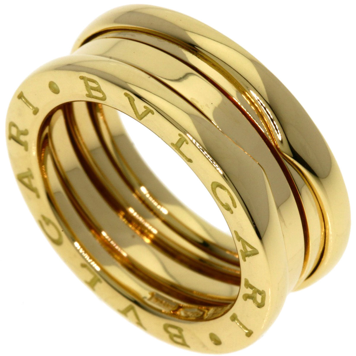 BVLGARI B.zero1 2 band #52 Ring K18 Yellow Gold Ladies [Used]