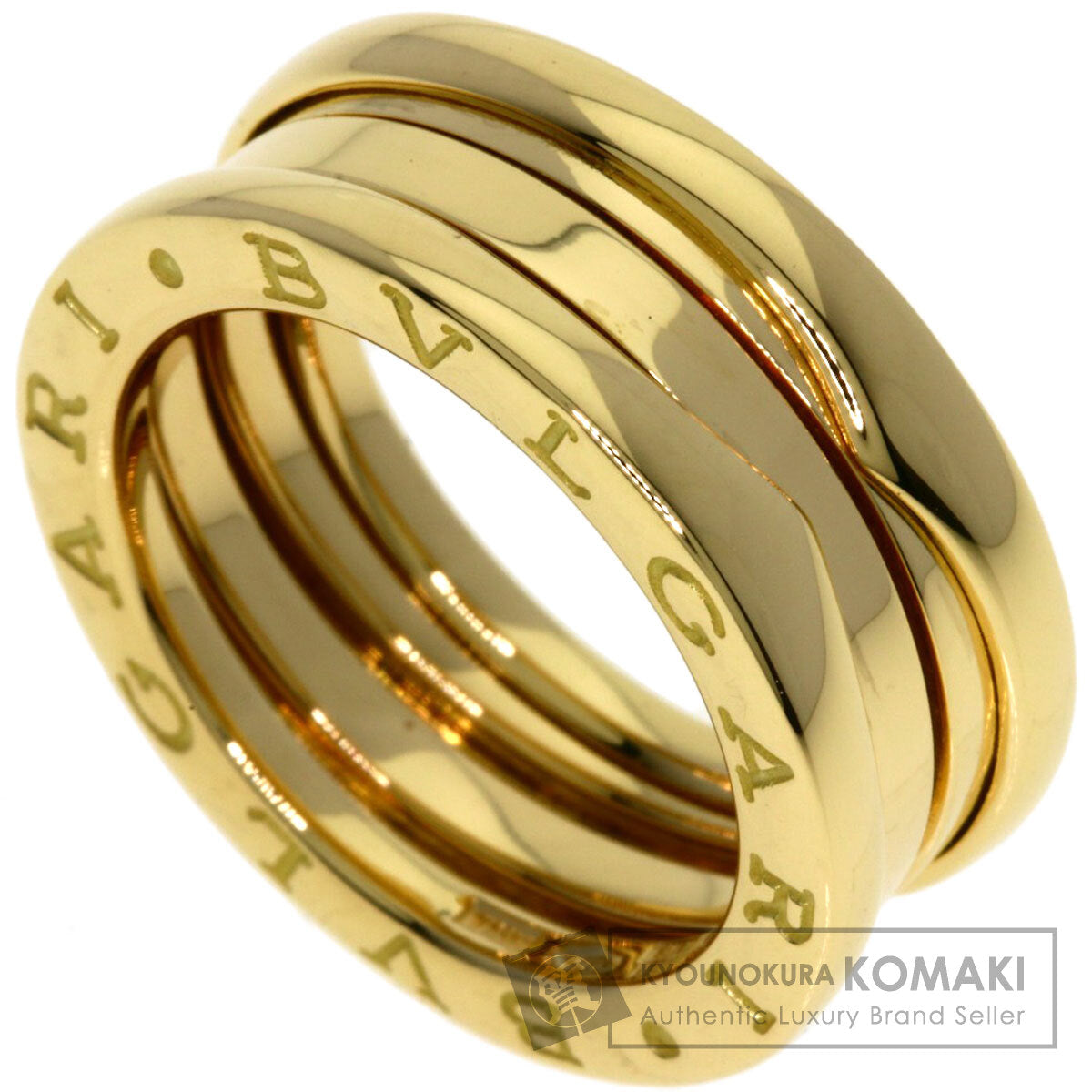 BVLGARI B.zero1 2 band #52 Ring K18 Yellow Gold Ladies [Used]