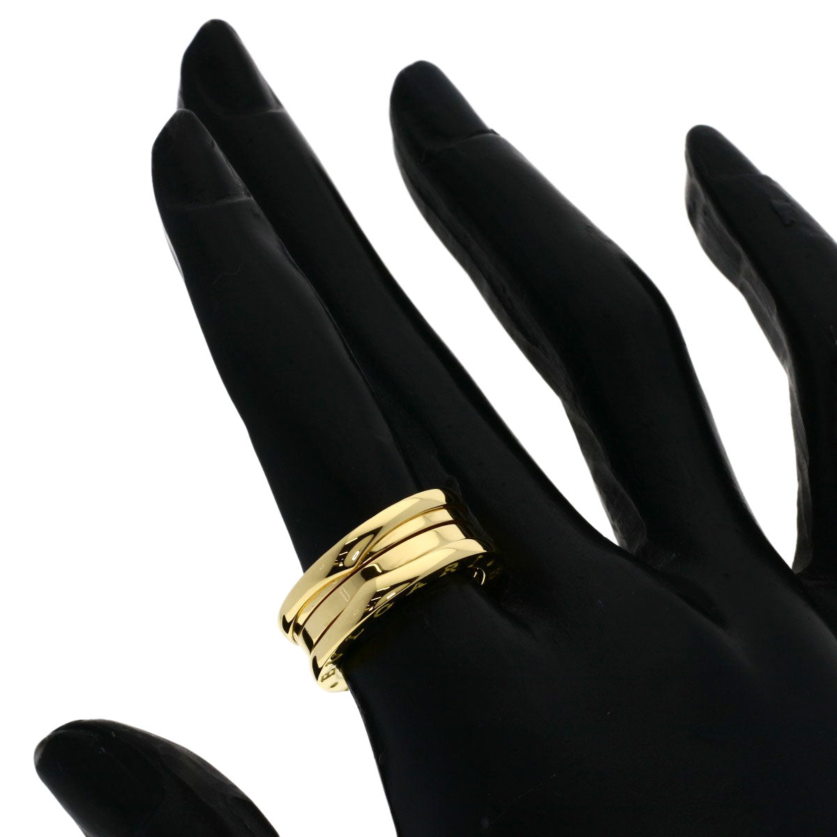BVLGARI B.zero1 2 band #52 Ring K18 Yellow Gold Ladies [Used]
