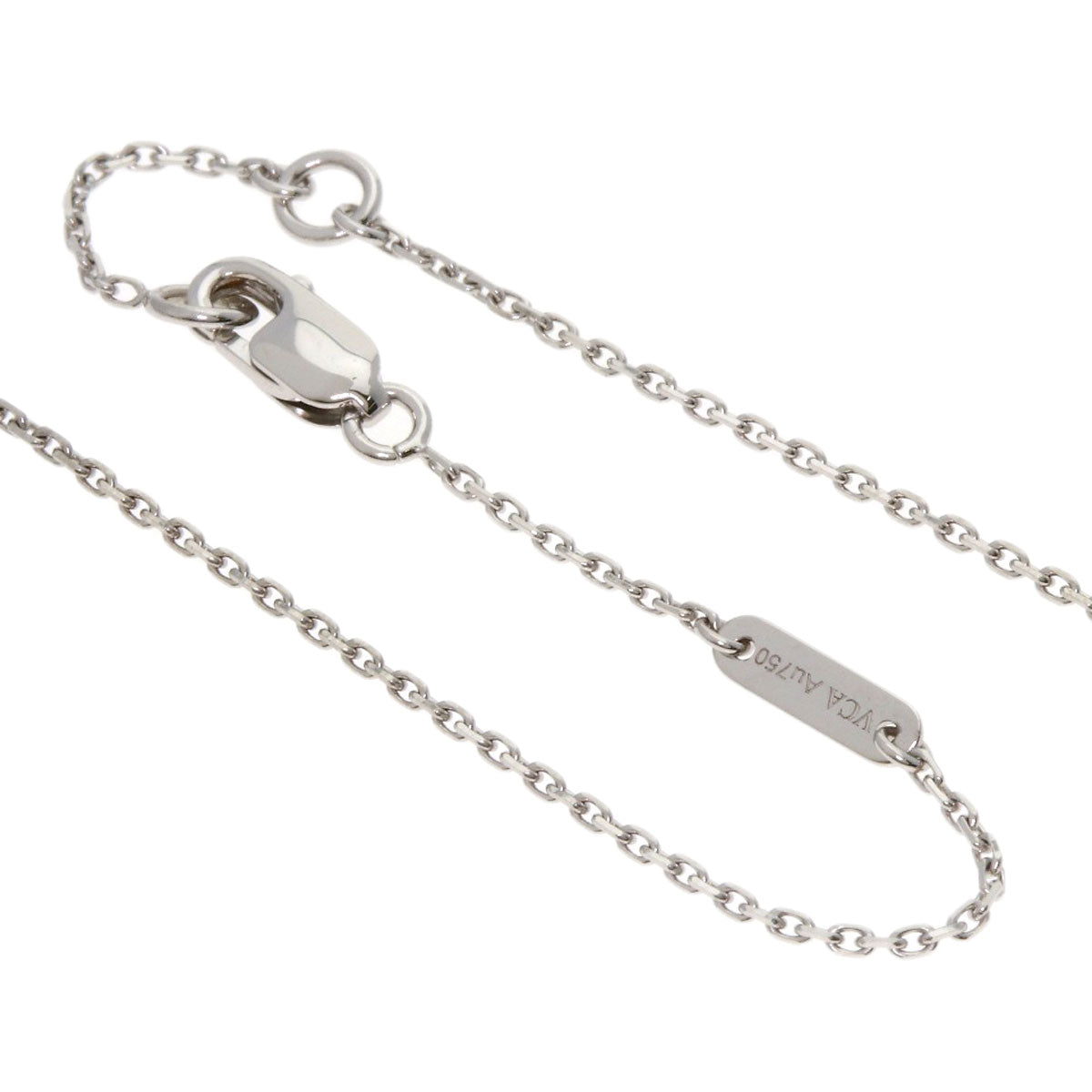 Van Cleef & Arpels Sweet Alhambra Papillon Turquoise Necklace K18 White Gold Ladies [Used]