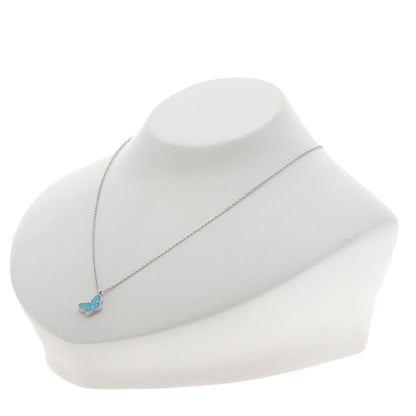 Van Cleef & Arpels Sweet Alhambra Papillon Turquoise Necklace K18 White Gold Ladies [Used]