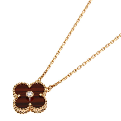Van Cleef & Arpels Vintage Alhambra Bullseye 1P Diamond Necklace K18 Pink Gold Ladies [Used]