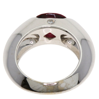 PIAGET Oura Ring Garnet Diamond #50 Ring K18 White Gold Ladies [Used]
