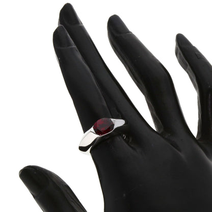 PIAGET Oura Ring Garnet Diamond #50 Ring K18 White Gold Ladies [Used]