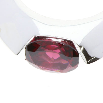 PIAGET Oura Ring Garnet Diamond #50 Ring K18 White Gold Ladies [Used]