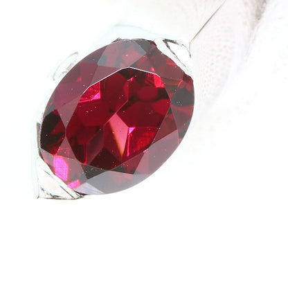 PIAGET Oura Ring Garnet Diamond #50 Ring K18 White Gold Ladies [Used]