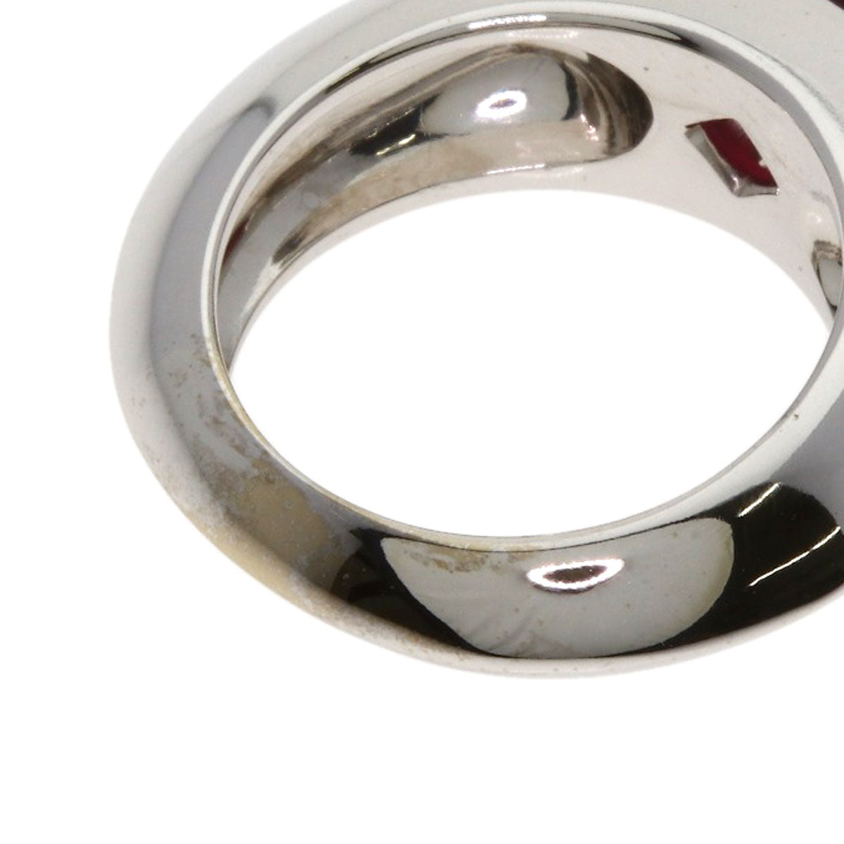 PIAGET Oura Ring Garnet Diamond #50 Ring K18 White Gold Ladies [Used]